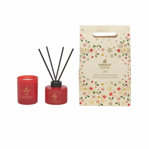 Karaca Home COFFRET CADEAU JOY STICK PARFUM D'AMBIANCE ET BOUGIE