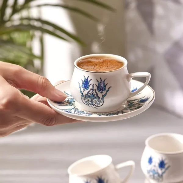 Karaca Iznik New Form Ensemble de tasses à café pour 6 personnes 100 ml – Image 3