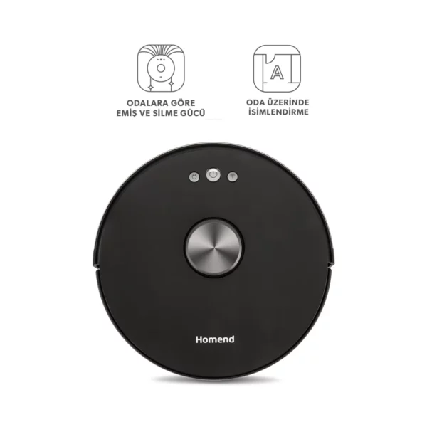 Homend Alex Laser Pro+ 1283H Aspirateur robot intelligent noir avec nettoyage et cartographie – Image 3