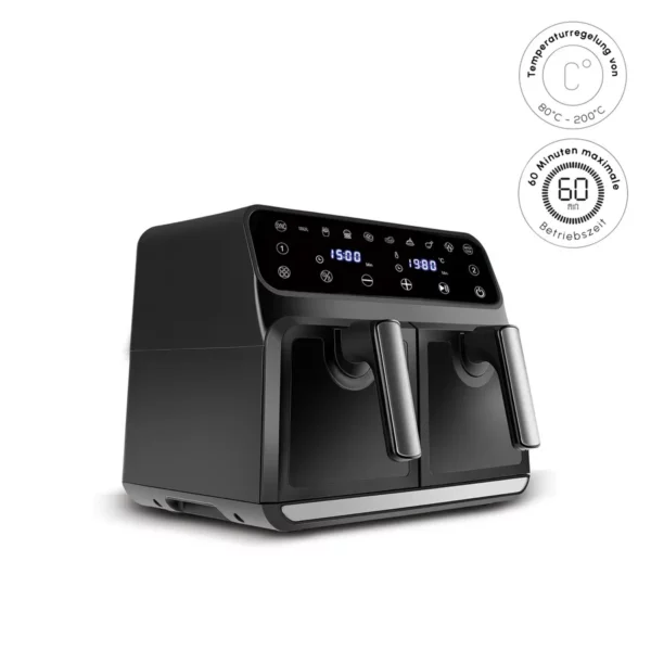 Airfryer Karaca Multifry XXXL, numérique à deux chambres, 4+4 Litre – Image 3