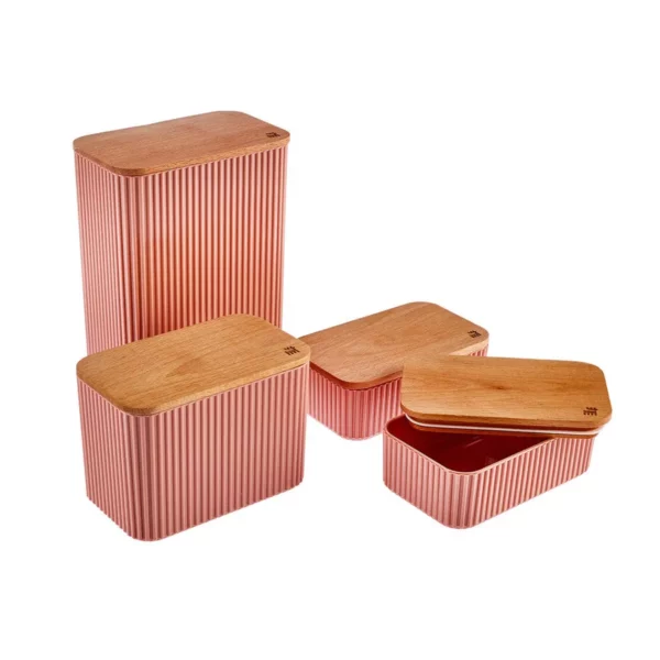 Boîte de rangement Karaca Massimo, 4 pièces, Rose poudre – Image 2